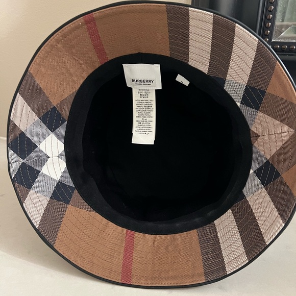 Burberry Checkered Bucket Hat - Brown, Red, Black, White - Picture 3 of 6